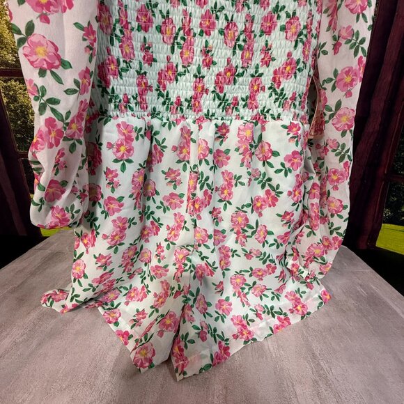 NWT BTWEEN Girl's Mint/Pink floral bodysuit - Size 12 - Picture 9 of 9